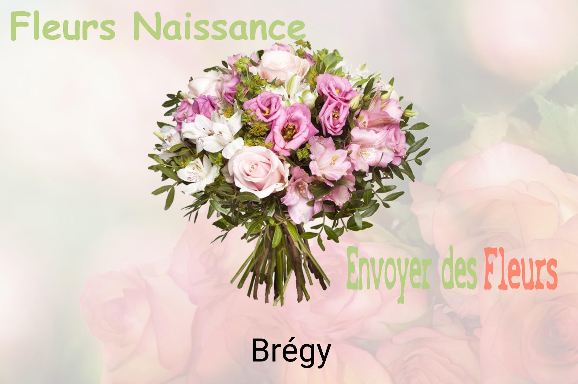Bouquet de fleurs de naissance livré à Brégy